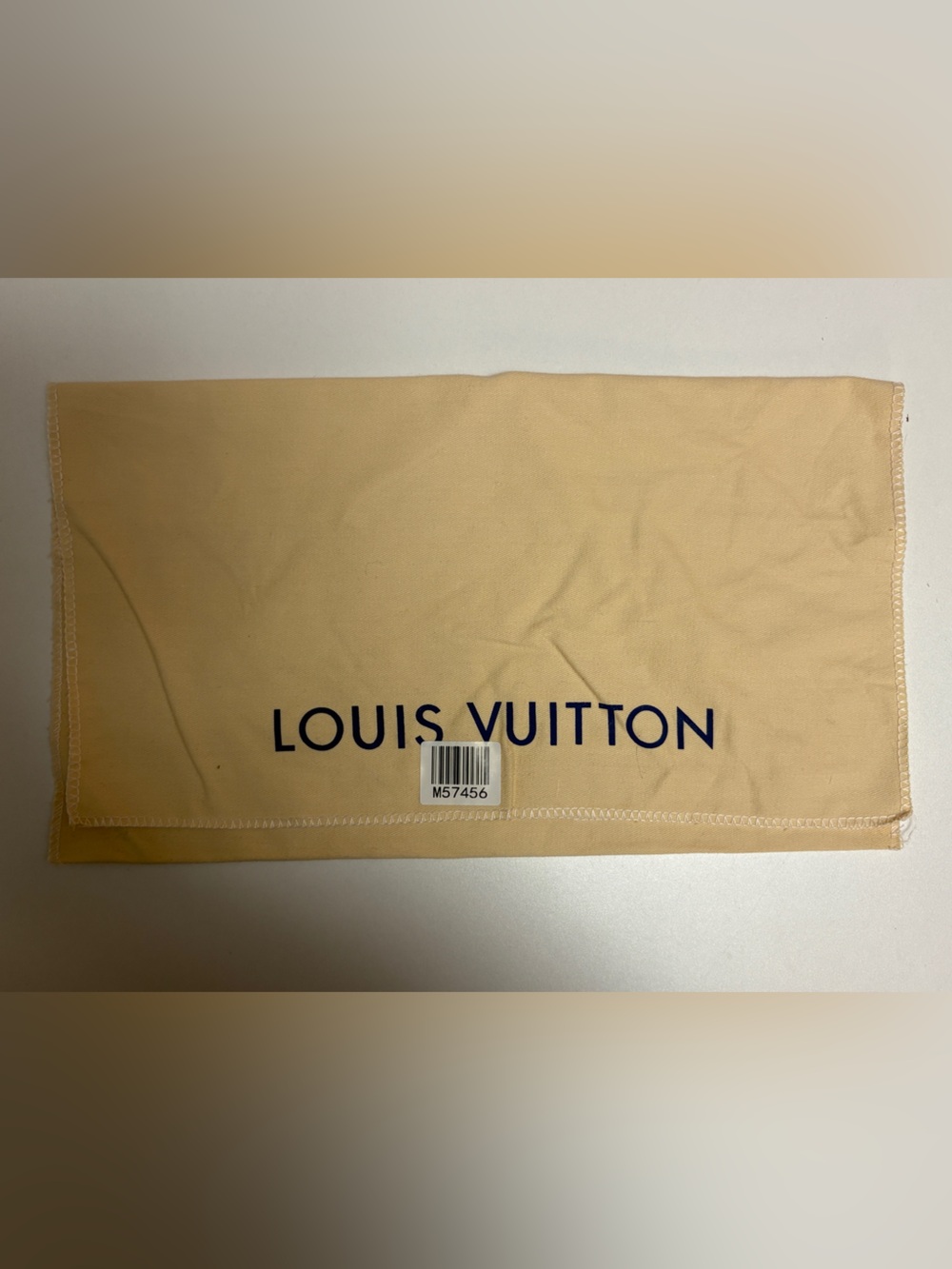 Louis Vuitton Beige Dust Bag with Navy Logo